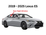For 2019-2025 Lexus Es Passenger Right Rear Door Window Glass New. Price: $130.00.