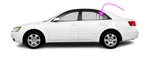 Fits: 2006-2010 Hyundai Sonata 4D Sedan Rear Left Driver Side Vent Window Glass New. Price: $124.95.