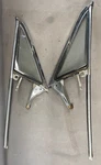 1965-1968 Ford Galaxie Vent Windows 2 Door Fastback Glass Frames Trim Moldings Used. Price: $395.00.