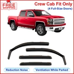In-channel Extra Durable Rain Guards For 2014-18 Chevrolet Silverado/gmc Sierra New. Price: $77.99.