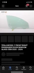 2020-2024 Tesla Model Y Front Right Passenger Side Door Window Glass Oem New. Price: $200.00.