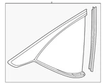 Genuine Acura Quarter Glass 73550-TJB-A01 New. Price: $251.23.