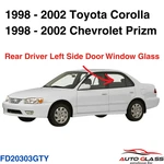 Fits 98-02 Toyota Corolla / Chevy Prizm Sedan Driver Left Rear Door Window Glass New. Price: $88.00.