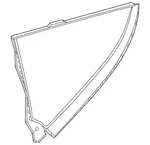 Genuine Nissan Quarter Glass 83306-6GP0A New. Price: $302.68.