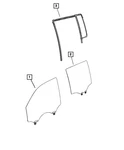 Genuine Mopar Front Door Glass Left 68426493AB New. Price: $193.72.