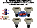 Regulator Window Rollers Side Door Quarter Crank Glass W/ Instructions Gm 4PC B New. Price: $16.90.