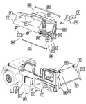 Genuine Mopar Door Glass Clip Front 55397118AB New. Price: $17.13.