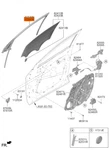 Genuine Brand New Front Door Window Glass Rh Run Assy Kia Sportage 2021-2024. Price: $221.21.