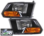 09-11 Dodge Ram 1500 Pickup Truck Black Head Lights Oe Style Single Lamp Depo New. Price: $179.95.