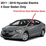 Fits 2011-2016 Hyundai Elantra 4DR Driver Left Side Front Door Window Glass New. Price: $75.00.