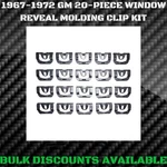 1967-1972 Cadillac Deville Rear Glass Windshield Molding Trim Reveal Clips Gm New. Price: $14.36.