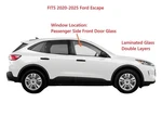 Fits 2020-2025 Ford Escape Passenger Right Side Front Door Window Glass Lami. New. Price: $195.00.