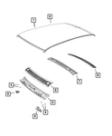 Genuine Mopar Roof Rear Header 5112800AH New. Price: $50.69.