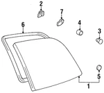 Genuine Toyota Glass 62073-28091 Qty New. Price: $114.75.