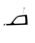 Genuine Mopar Quarter Window Glass Left 68612933AA New. Price: $403.00.