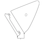 Genuine Nissan Quarter Glass 83301-3WC0C New. Price: $106.55.
