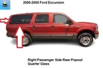 YC3Z7829710DA 00 To 05 Excursion Rear Right Quarter Pop Out Power Glass Window Used. Price: $484.00.