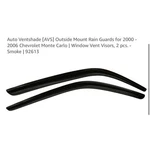 Window Visor For Chevy Monte Carlo 2000-2006 Deflector Rain Guards New. Price: $36.75.