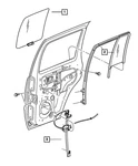 Genuine Mopar Rear Door Glass Right 68059656AA New. Price: $68.18.