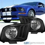 Fits 05-09 Ford Mustang Gt Matte Black Headlights Replacement Lamps L+r New. Price: $56.95.