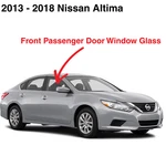 Fits 2013-2018 Nissan Altima Sedan Passenger Side Right Front Door Window Glass New. Price: $91.00.