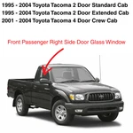 Fits 1995-2004 Toyota Tacoma 2D/4D Passenger Side Right Front Door Window Glass New. Price: $79.00.