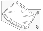 Genuine Audi Windshield 4M0-845-099-BC-NVB New. Price: $960.64.
