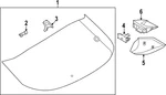 Genuine Nissan Lift Gate Glass 90300-5MS0B New. Price: $584.24.