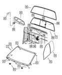 Genuine Mopar Rear Door Glass Left 55372819AB New. Price: $210.40.