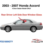 Fits 2003-2007 Honda Accord 4 Door Sedan Driver Side Left Rear Window Glass New. Price: $82.00.