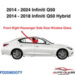 Fits 14-24 Infiniti Q50 Passenger Right Side Front Door Window Glass Tempered New. Price: $110.00.