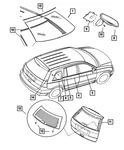 Genuine Mopar Quarter Window Glass Left 68002083AA New. Price: $44.31.