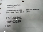 2001-10 Pt Cruiser Lh Front Door Glass No Shipping Exc. Convertible Used. Price: $32.50.