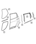 Genuine Mopar 2014-2023 Jeep Cherokee Door Glass Weatherstrip Left 68442231AA New. Price: $125.09.