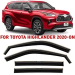 Rain Guards Vent Visors Shade For 20-26 Toyota Highlander Shatterproof New. Price: $62.99.