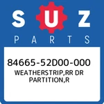 84665-52D00-000 Suzuki Weatherstrip,rr Dr Partition,r 8466552D00000, New Genuine. Price: $53.14.