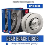 Brake Discs Pair Rear For Mini R52 1.6 04- 08 CHOICE1/2 Petrol Blue New. Price: $48.85.