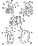 Genuine Mopar Rear Door Seal Left 55276165AH New. Price: $189.88.