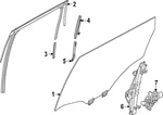 Genuine Nissan Door Glass 82300-7KA0A New. Price: $469.77.