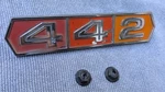 1966 Oldsmobile "442" Rear Quarter Aluminum Emblem Oem Part# 7602884 Gm Used. Price: $49.99.