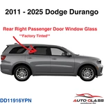 Fits 2011-2025 Dodge Durango Passenger Side Right Rear Door Window Glass Tinted New. Price: $90.95.