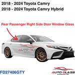 For 2018-2024 Toyota Camry Passenger/right Rear Door Window Glass Us Built New. Price: $115.00.