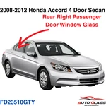 Fits 2008-2012 Honda Accord 4D Sedan Passenger Side Right Rear Door Window Glass New. Price: $82.00.