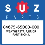 84675-65D00-000 Suzuki Weatherstrip,rr Dr Partition,l 8467565D00000, New Genuine. Price: $85.19.