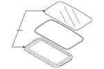 Genuine Subaru Sunroof Glass 65430FL000 New. Price: $274.57.