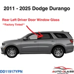 Fits 2011-2025 Dodge Durango Driver Side Left Rear Door Window Glass Tinted New. Price: $85.00.
