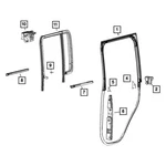 For Jeep Wrangler 2018-2025 68271660AE Right Door Glass Seal New. Price: $181.03.