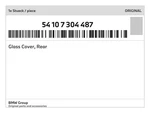 Genuine Bmw Glass Cover, Rear 54-10-7-304-487 New. Price: $768.42.