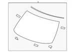 Genuine Nissan Windshield G2700-1EA3A New. Price: $787.14.