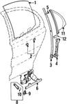 Genuine Gm Door Glass 21172006 New. Price: $35.36.